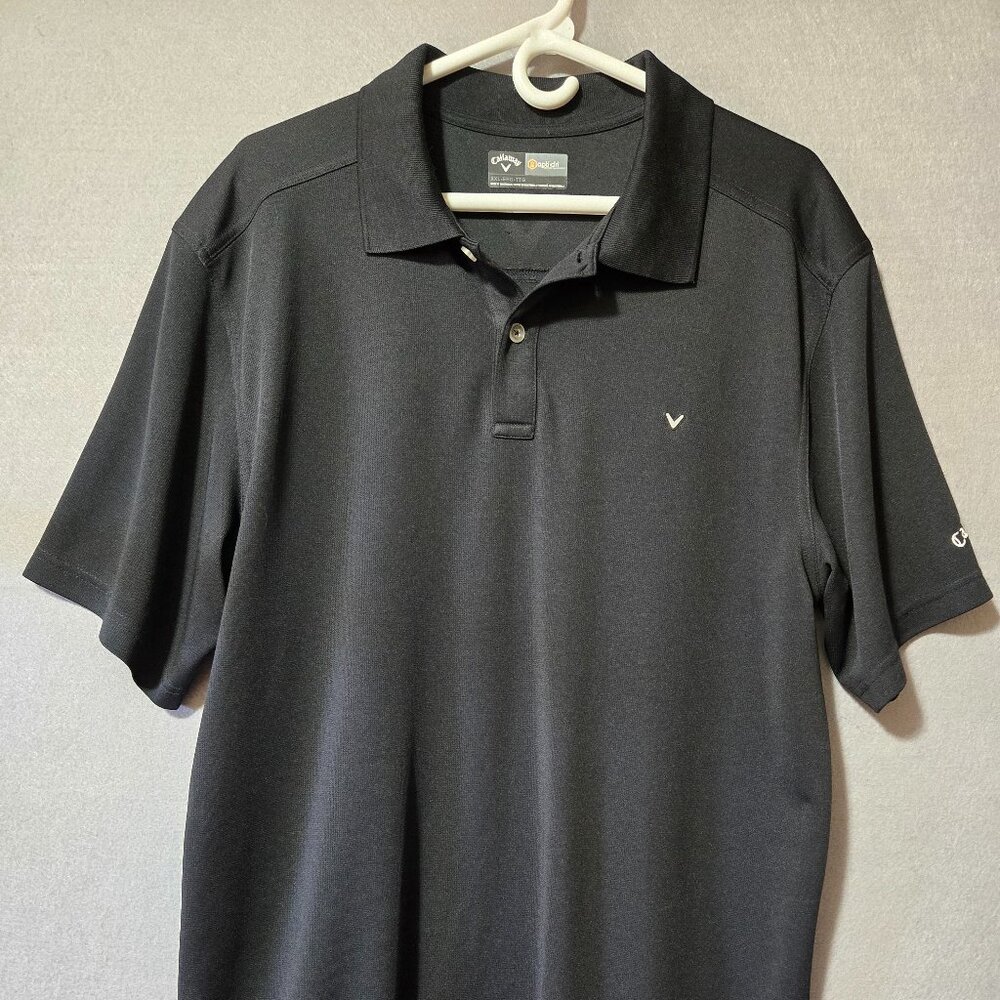 Callaway Opti-Dri Men's Golf Polo/Shirt, Black, XXL, Collared, Short Sleeve